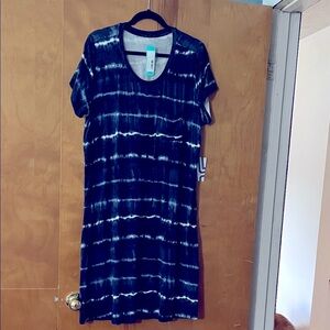 Market and Spruce Navy Blue Tie-Dye Women's Dress in size 2x - NWT